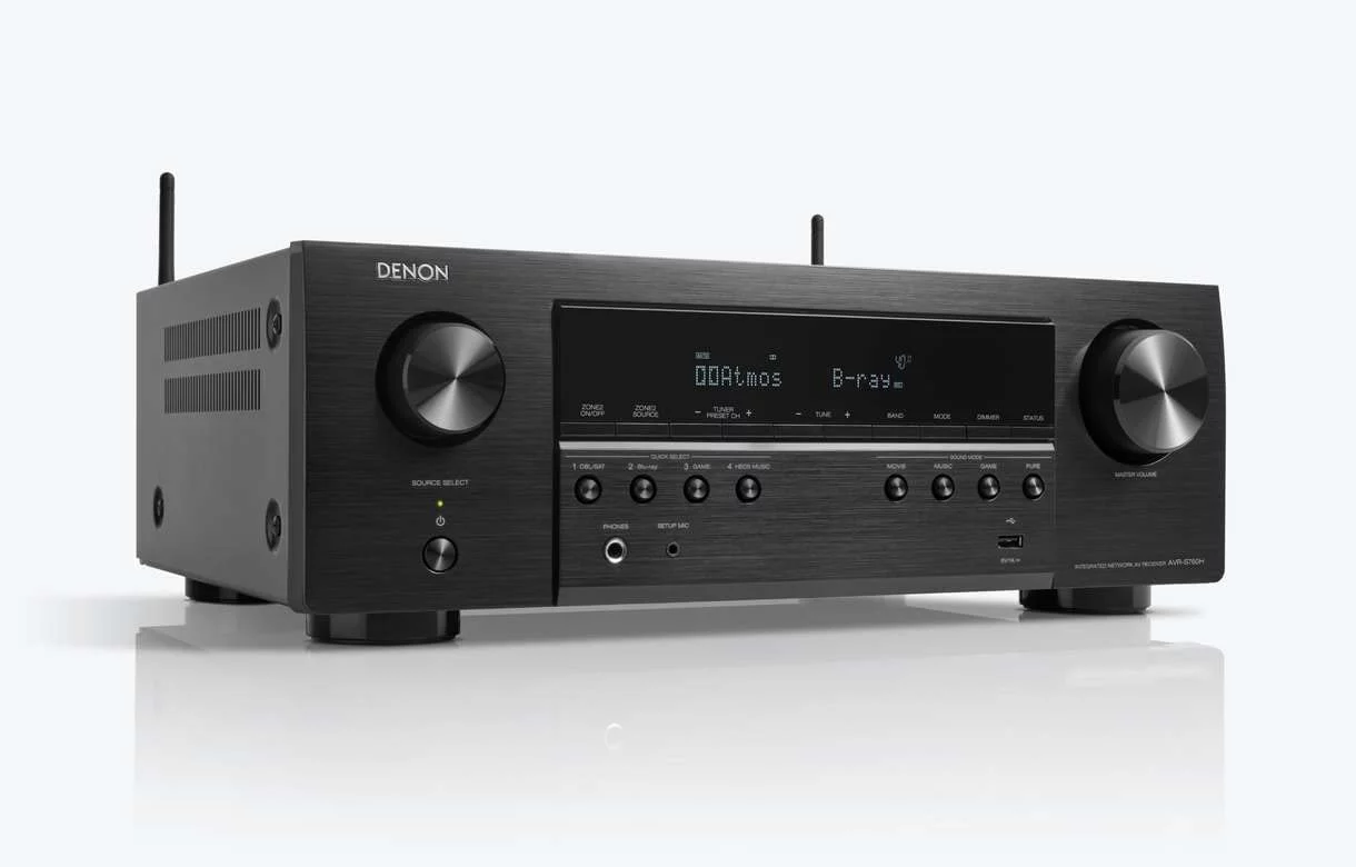 Restored Denon 7.2 Home Theater AV 8K Ultra HD 4K/120, HEOS Bluetooth Apple Airplay 2 (Refurbished)