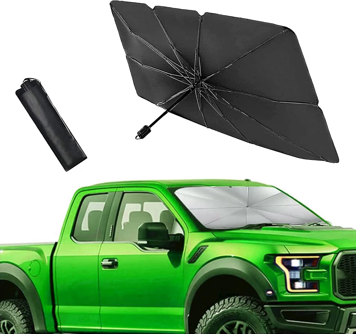 Pack-1 Car Windshield Sun Shade Umbrella, Foldable Sun Visor Protector, Keep Your Car Cool Heat Shield, Car Accessories