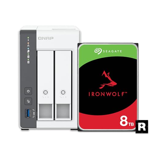 QNAP TS-216G-US - The Most Affordable 2-Bay 2.5GbE Desktop NAS, Equipped with ARM Cortex-A55 Quad-Core CPU, Built-in NPU and 4GB DDR4 RAM (Diskless)