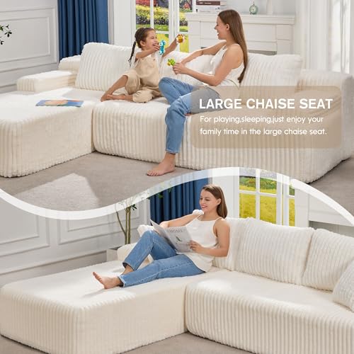 Modular Sectional Sofa Couches L-Shape Couch 3 Seat Modular Sofa Memory Foam Sectional Couches for Living Room