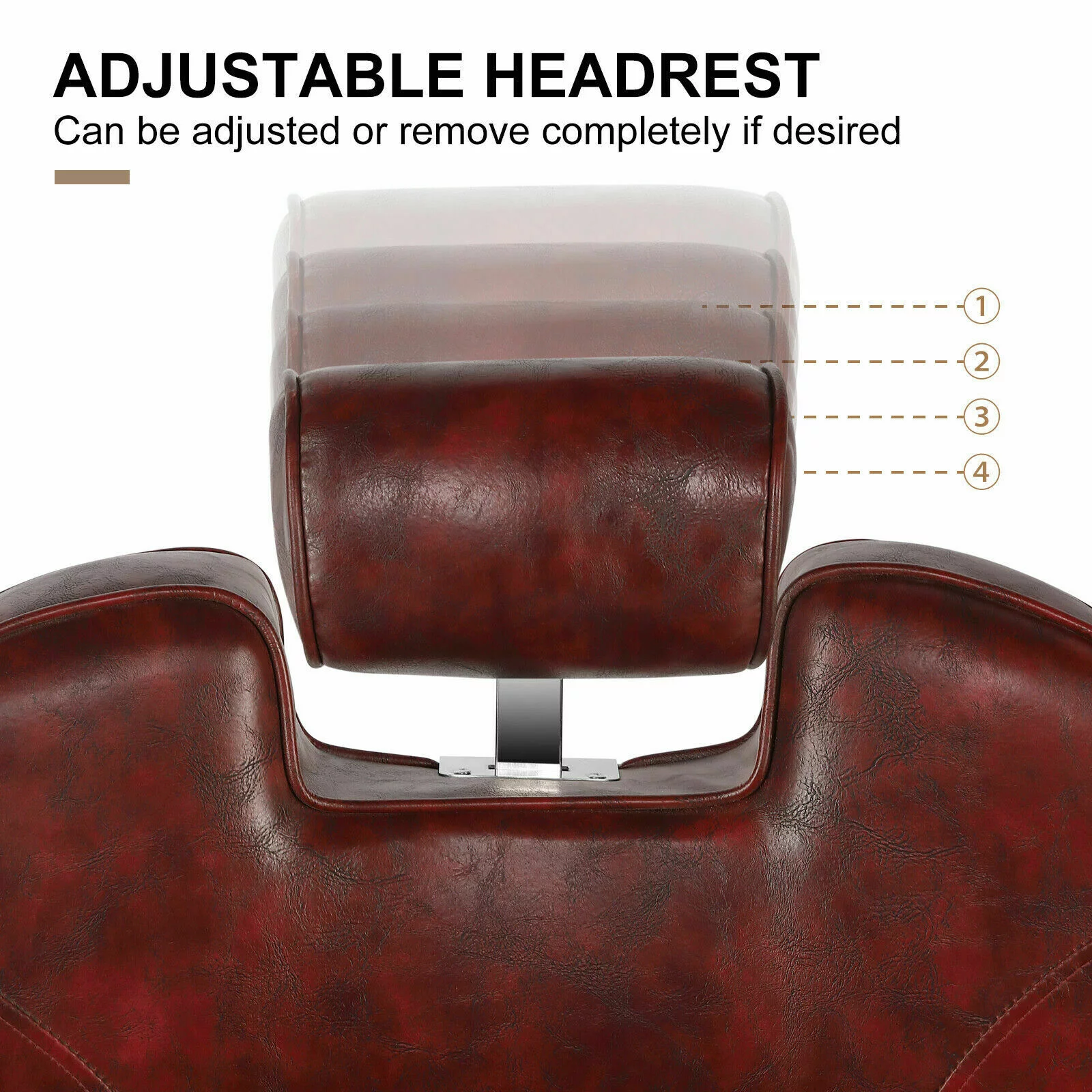 Artist Hand Hydraulic Red Recliner Barber Chair Tattoo Salon Chair for Hair Stylist Heavy Duty Salon Equipment
