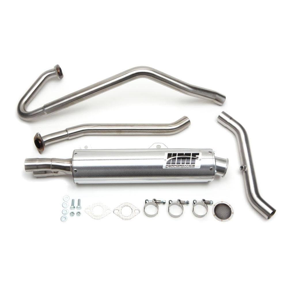 HMF Racing Brushed Performance 3/4 System Exhaust for Kawasaki Brute Force 750 15-20 End Cap- Turn-Down-Brushed