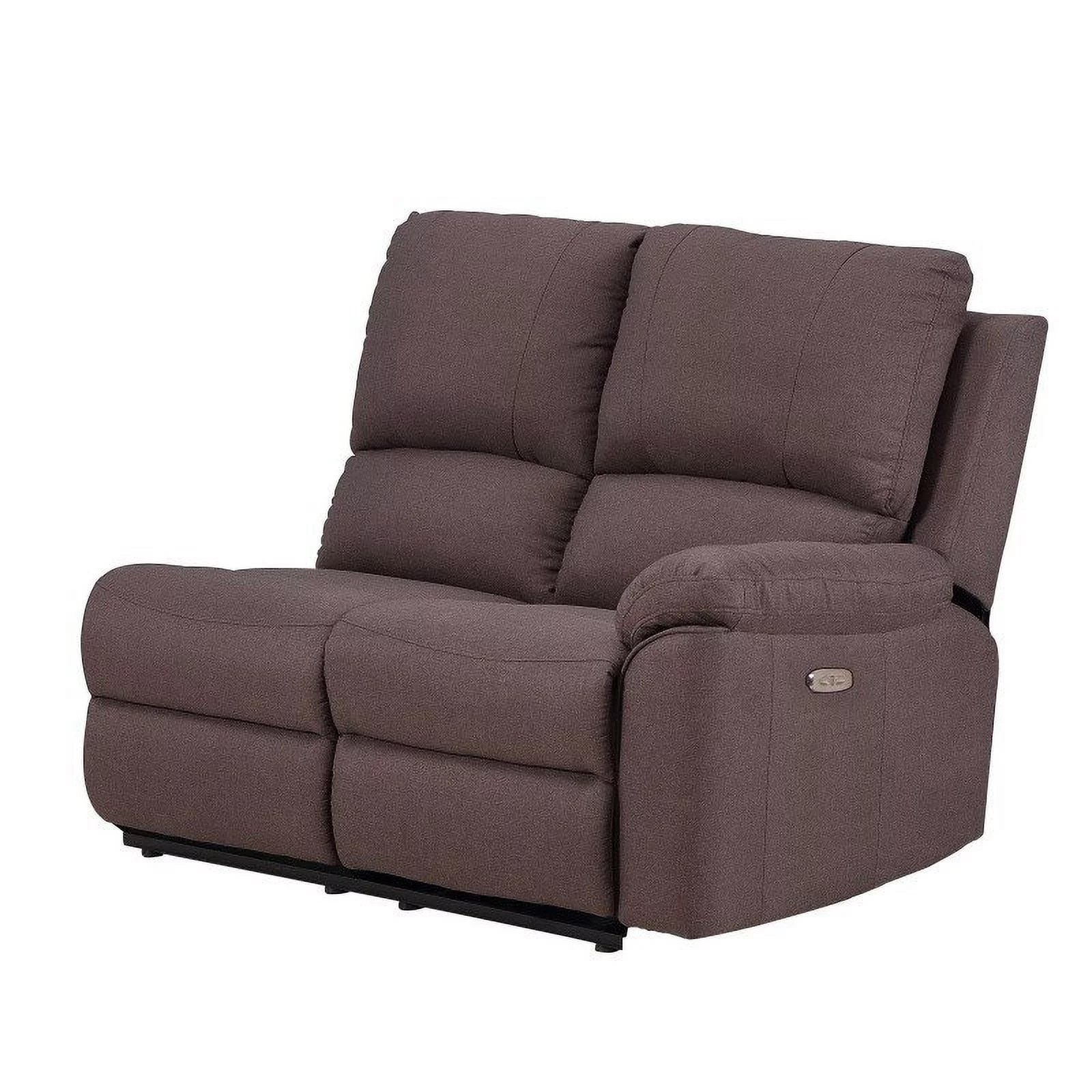 Titan Furnishings Transitional Chanille Fabric Power Reclining Sectional - Brown