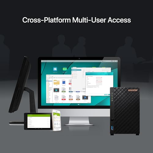Asustor Drivestor 2 Lite AS1102TL, 2 Bay NAS Enclosure Network Storage, 1.7GHz Quad Core, 1GbE Port, 1GB RAM DDR4