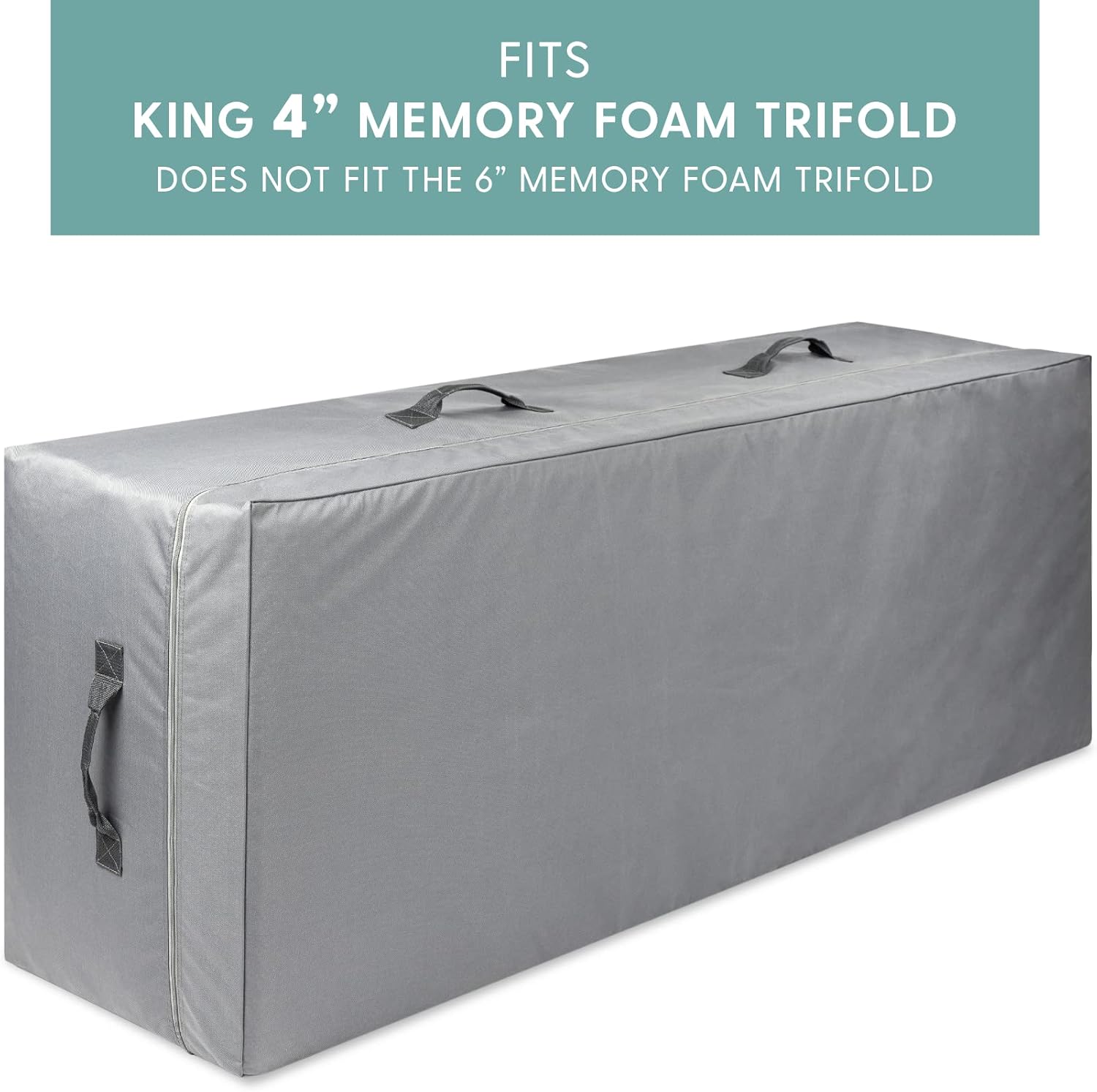 Carry Case for Milliard Tri-Fold Mattress 4 inch Queen (Does Not Fit 6 inch)