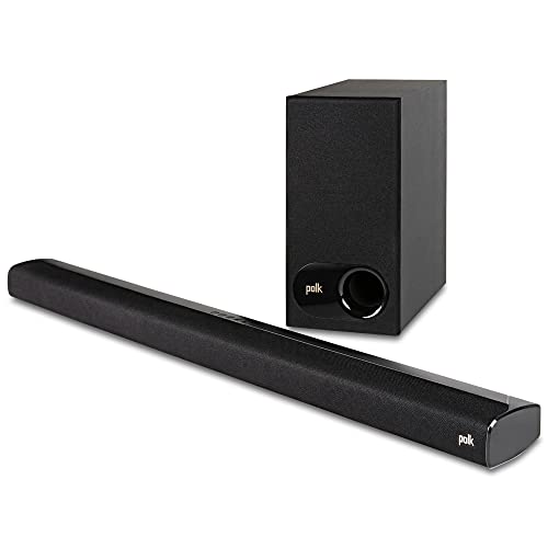 Polk Audio Signa S3 Sound Bar for TV & Wireless Subwoofer with Built-in Chromecast & Google Assistant, Low-Profile Design, Works with 8K, 4K & HD TVs
