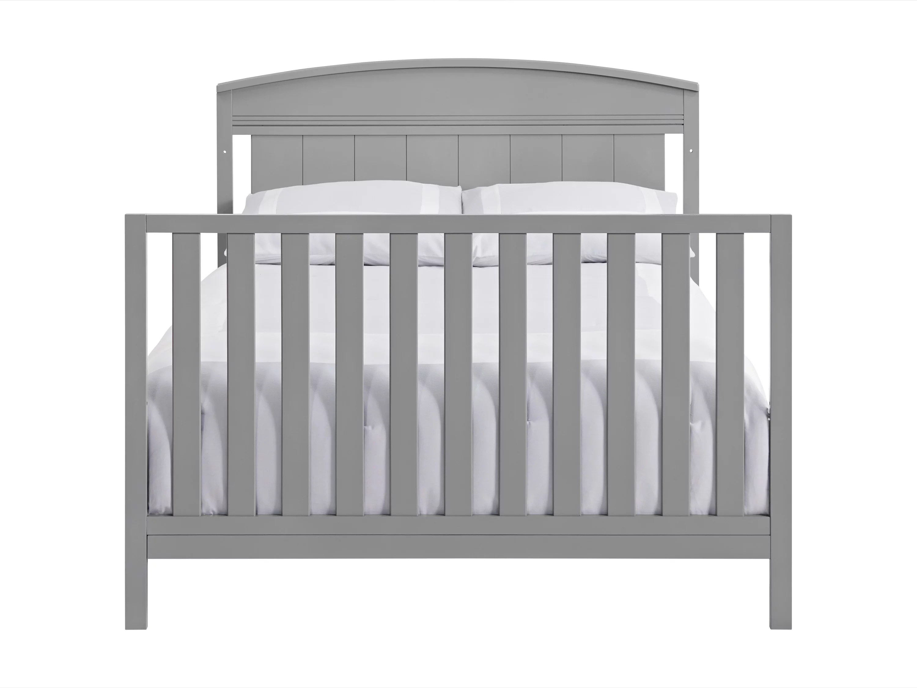 Oxford Baby Pearson 4-in-1 Convertible Crib & Changing Station, Dove Gray, GREENGUARD Gold Certified, Wooden Crib