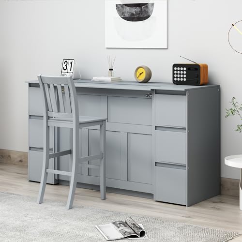Twin Size Murphy Beds with Charging Station and Storage Drawers, Wood Cabinet Bed Frame, Wall Bed with Outlet & USB Ports for Home Office Studio
