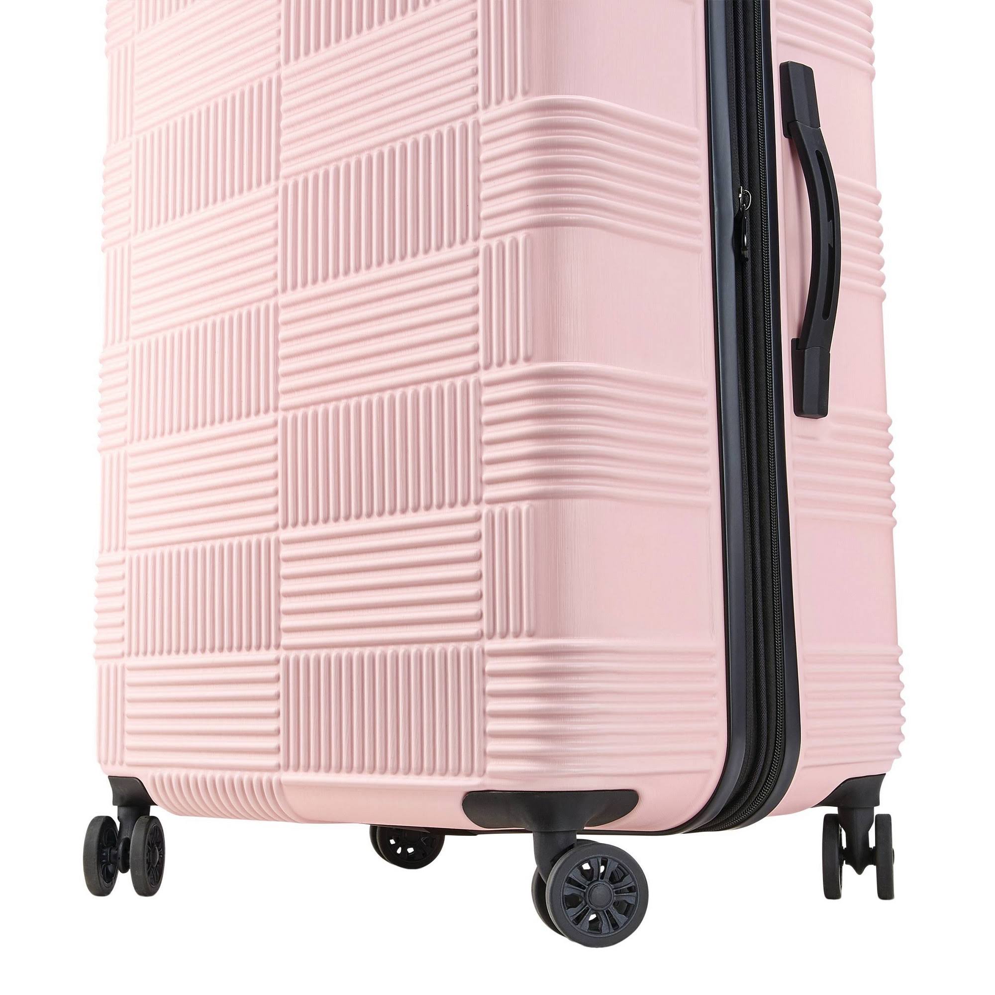 American Tourister 20x22 Checkered Carry on Hardside Suitcase - Pink