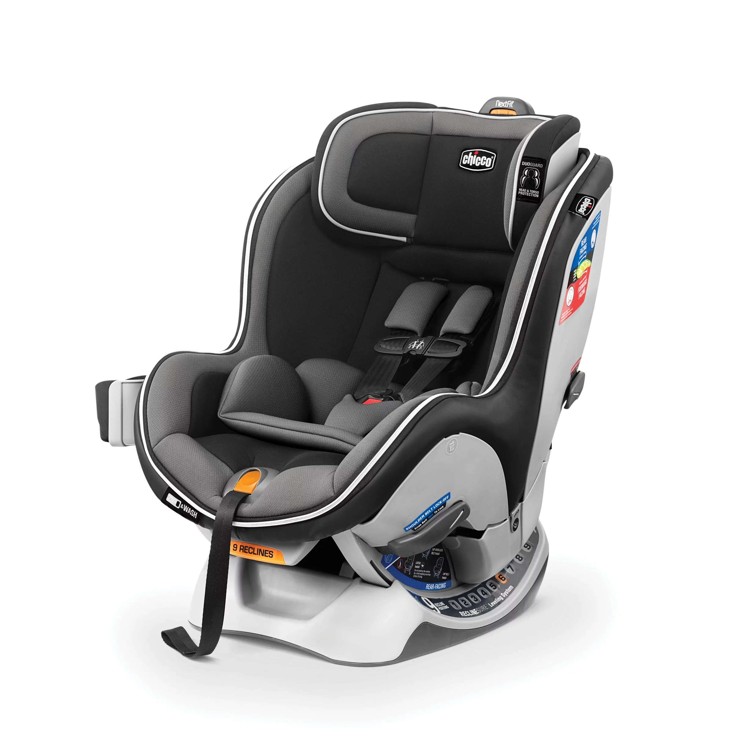 Chicco NextFit Zip Convertible Car Seat - Carbon (Black/Grey)