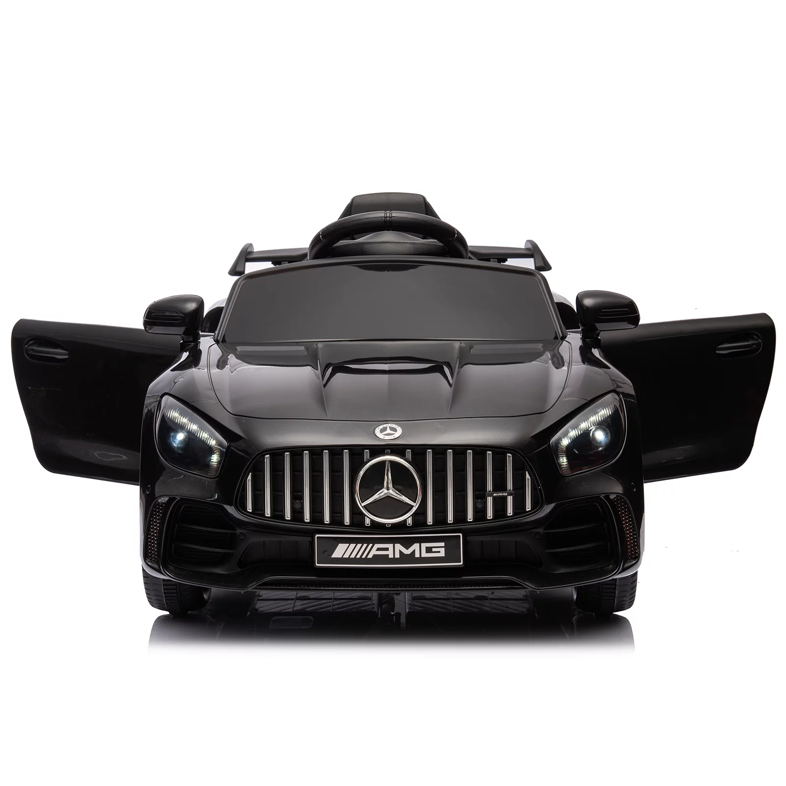 Kids Electric Ride On 12V Licensed Mercedes Benz Battery Powered Car, Ride on Toy with Remote Control, 3 Speeds, LED Light, Music, USB/AUX Port