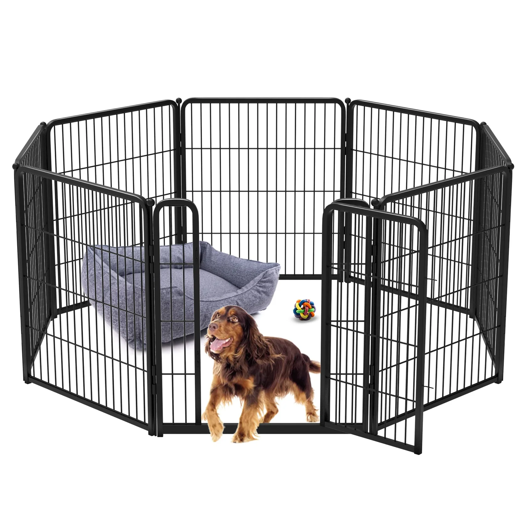 FXW Homeplus Dog Playpen Indoor, 8 Panels 32" Height Dog Fence Exercise Pen for small Dogs
