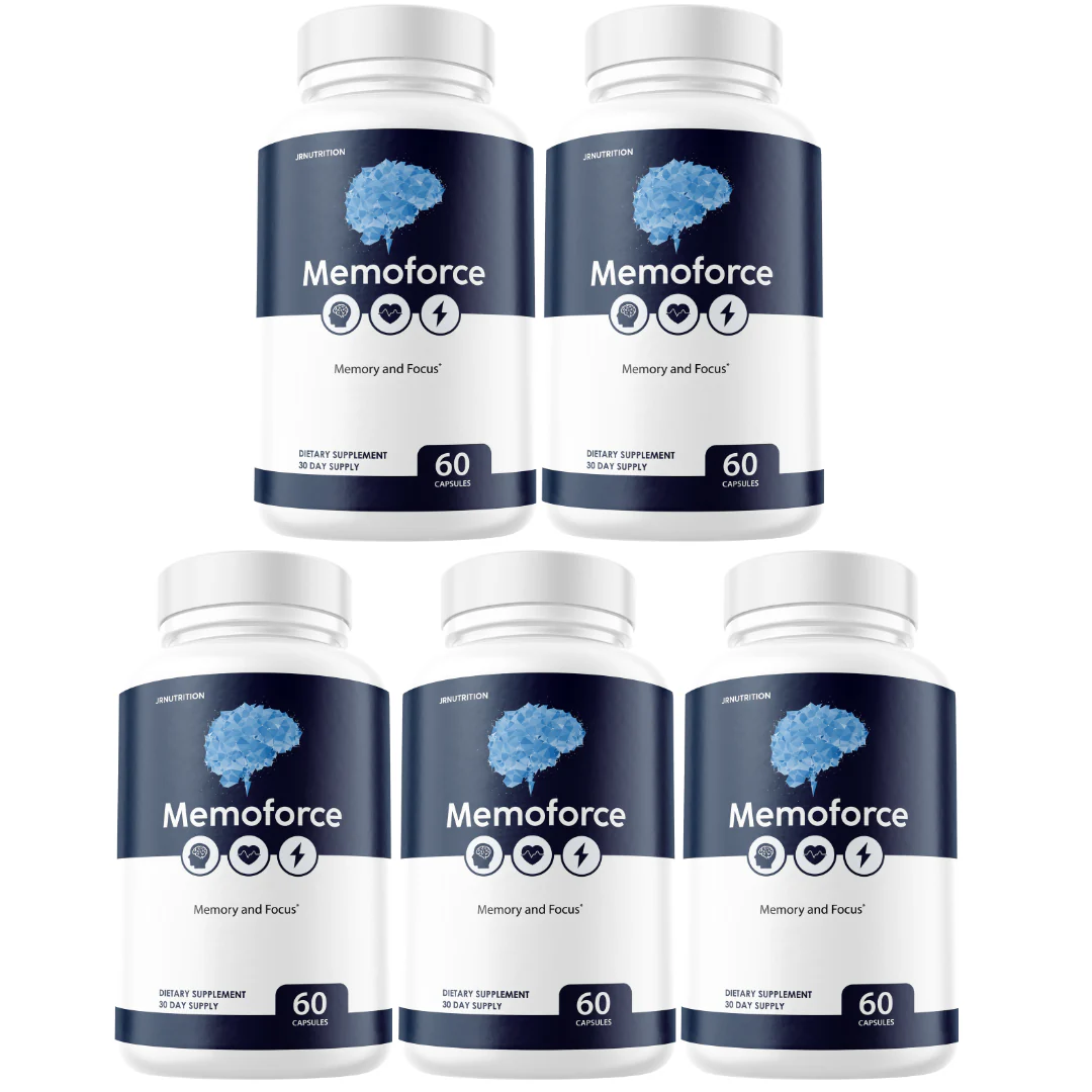 Memoforce Brain Health Booster Memory Cognitive Health & Wellness - 5 Bottles - Kansas Nuitrition - HNZSDS
