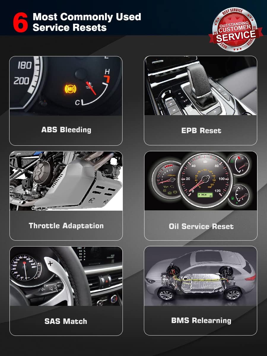 BOSSCOMM IF-742 OBD2 Car Scanner Automotriz 7Inch Code Reader & Scan Tool Diagnostic Engine, ABS, SRS