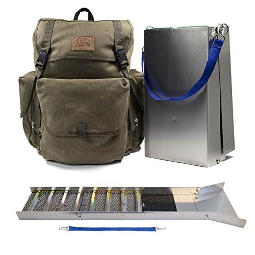 ASR Outdoor Deluxe 50" Aluminum Folding Sluice Box Gold Prospecting Kit, Green