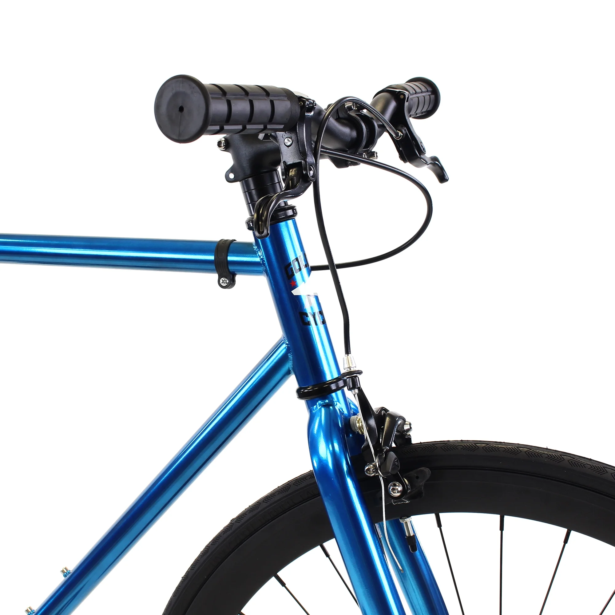 Golden Cycles Single Speed Fixed Gear Bike with Front & Rear Brakes