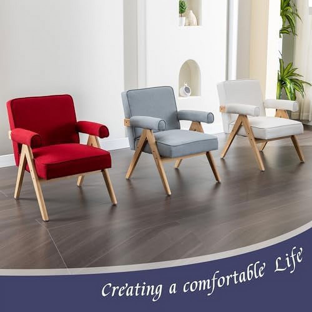 YZboomLife LIFEISLE Accent Chairs Living Room Set  Comfy Armchair Bedroom Lounge Recliner  Wide Club Sofa with Acrylic Legs  Velvet Upholstered