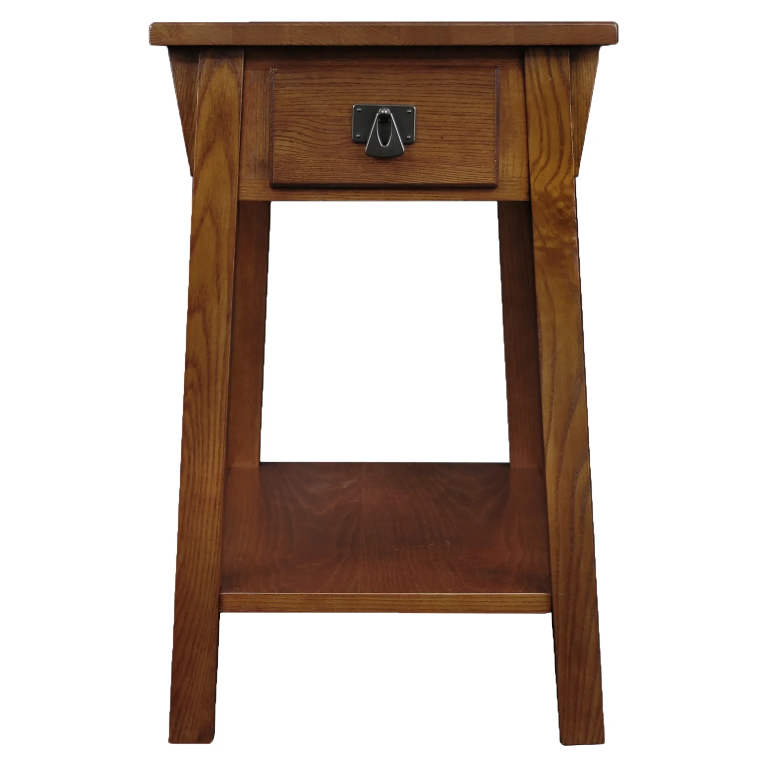 Leick Home 9059-RS Mission End Table with Drawer, Made with Solid Wood, Side Table for Living Room, Bedroom, and Offices, Russet Finish