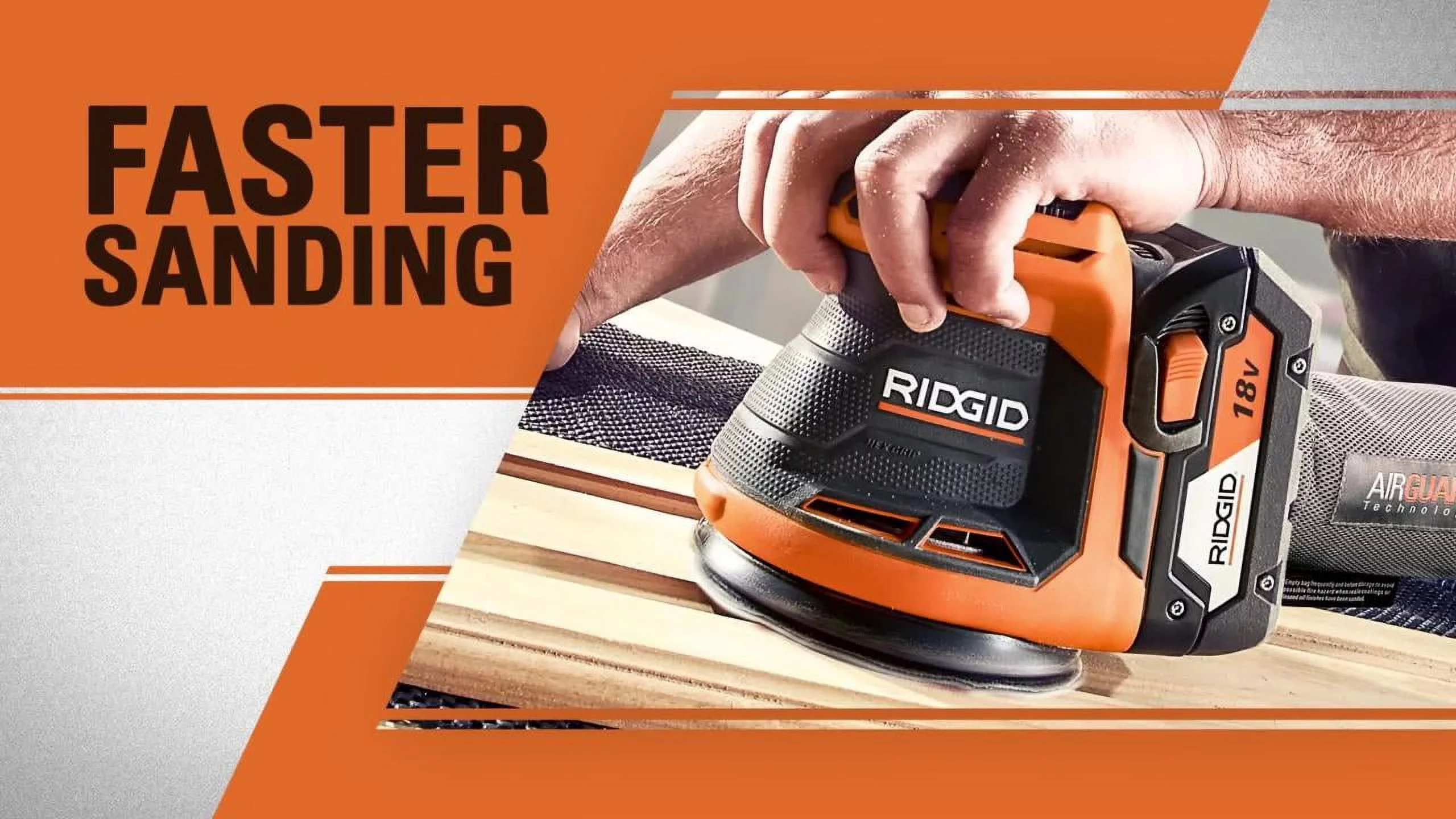 ridgid r8606b gen5x 18-volt 5 in. cordless random orbit sander (tool-only, battery and charger not included)