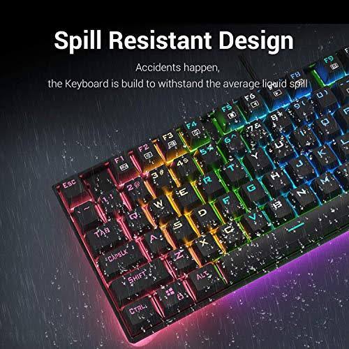 Redragon K552 Mechanical Gaming Keyboard 60% Compact 87 Key Black RGB Backlit