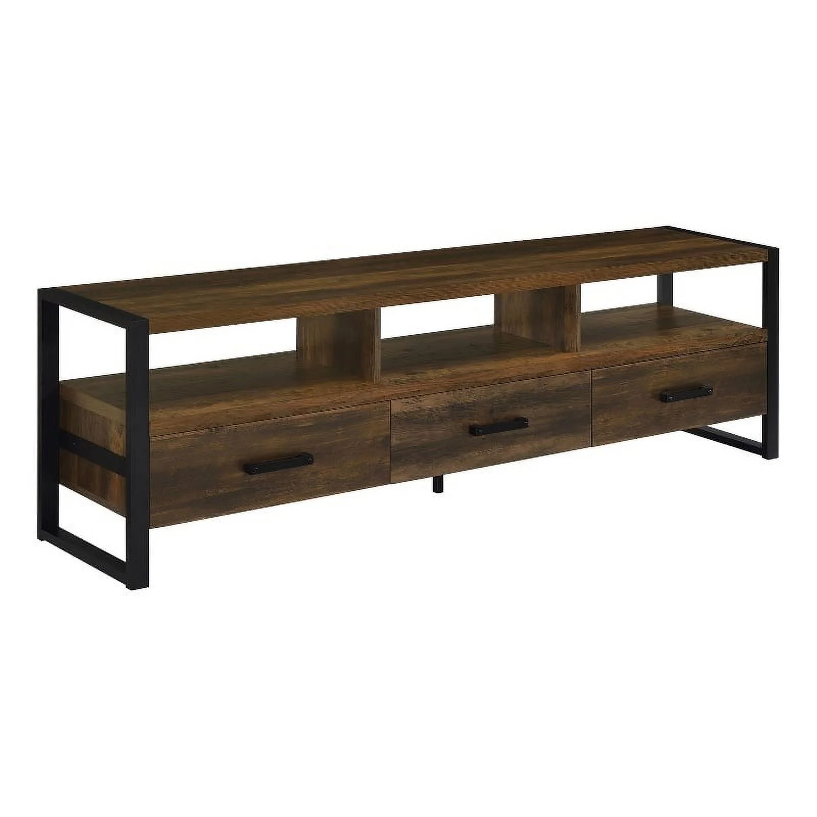 Coaster 3-Drawer Farmhouse Wood TV Stand for TVs up to 75" in Dark Pine Brown