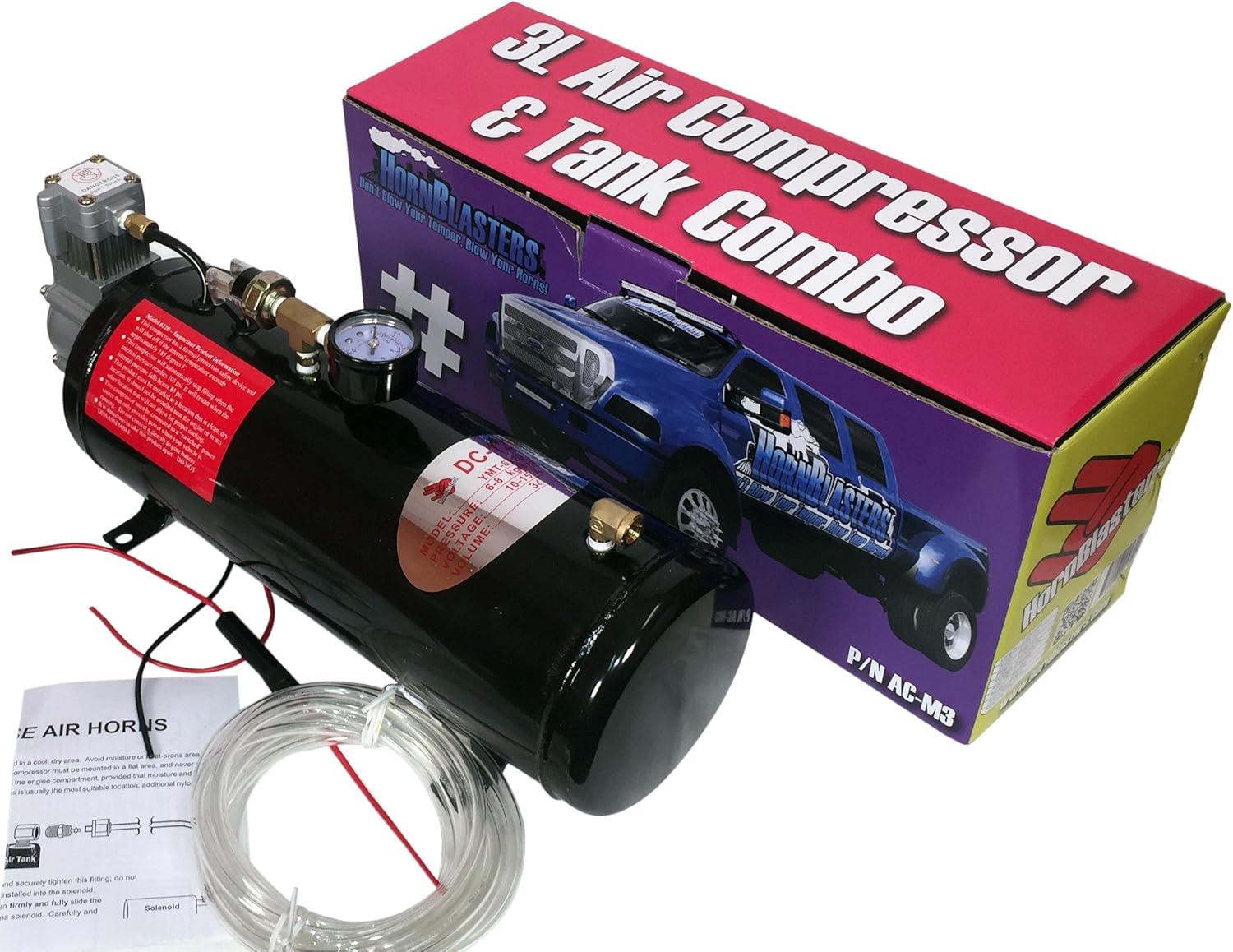 HornBlasters 3 Liter All-In-One Air System Kit - 110PSI - Easy Install