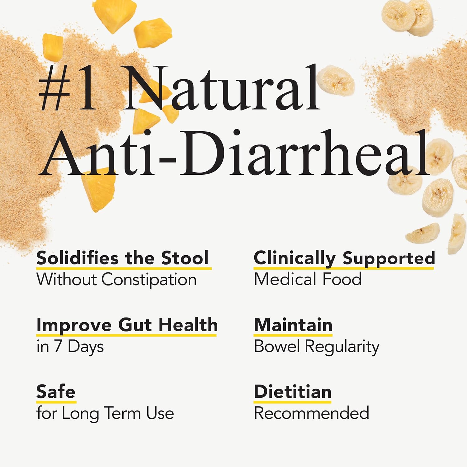 Medtrition Banatrol Natural Anti-Diarrheal with Prebiotics, Relief for IBS and Recurring Diarrhea, Clinically Supported Food, Non-Constipating