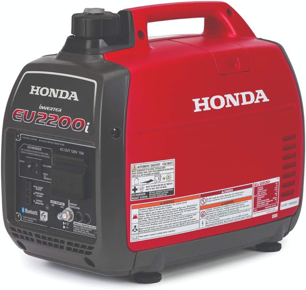Honda EU2200ITAN 2200-Watt 120-Volt Super Quiet Portable Inverter Generator with CO-Minder - 49-State
