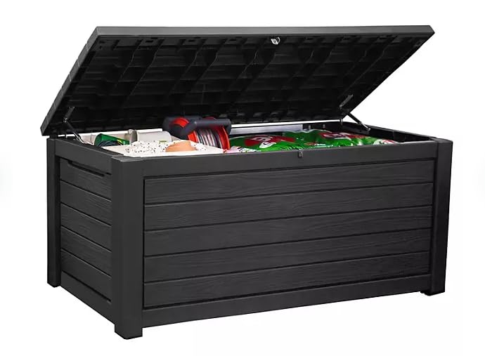165-Gallon Resin Outdoor Storage Deck Box, (White), 246838