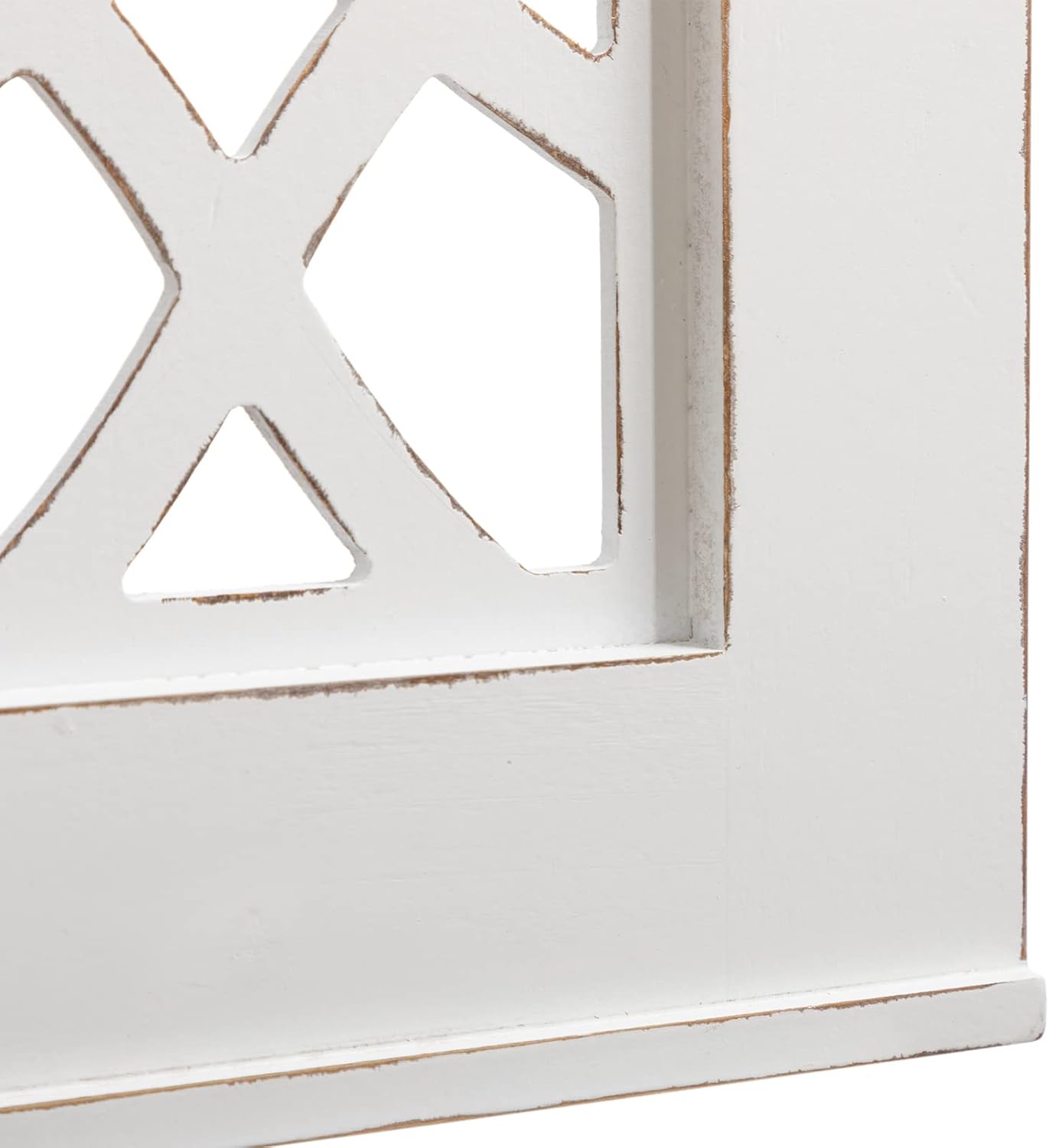 ALIMORDEN Gothic Style Arched Wood and Metal Rustic Window Pane Decorative Cathedral Window Frame