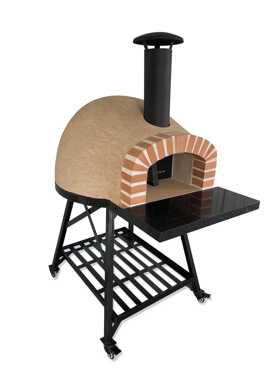 Wood Fired Cement Outdoor Pizza Oven / Clay Pizza Ovens with Real Brick Front - OP60