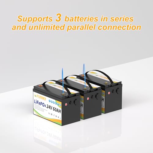 FLLYROWER 12V Lithium Battery 100AH With BMS and 16500 Deep Cycles 12V 100AH Lifepo4 Battery Grade A Cells for Marine Trolling Motor RV camping Solar