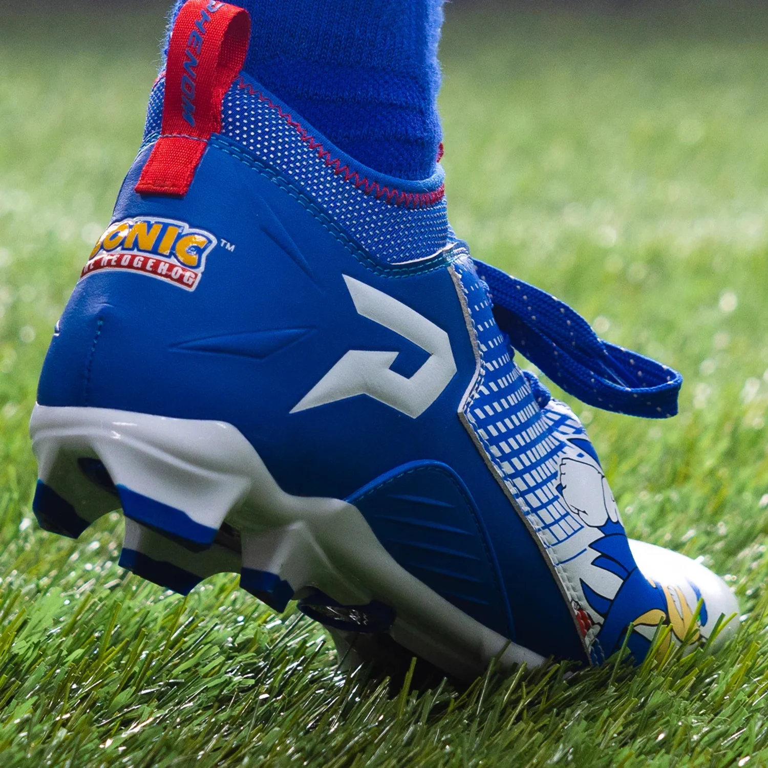 Sonic the Hedgehog Football Cleats - Quantum Speed by Phenom Elite - Curated Treasures Market