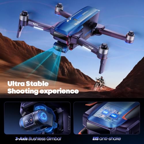 V11PRO Drone with 8K Camera for Adults, 3-Axis Gimbal Drones with 4K/30fps Video, 1/2 CMOS Sensor, 80min Flight Time with 2 Batteries