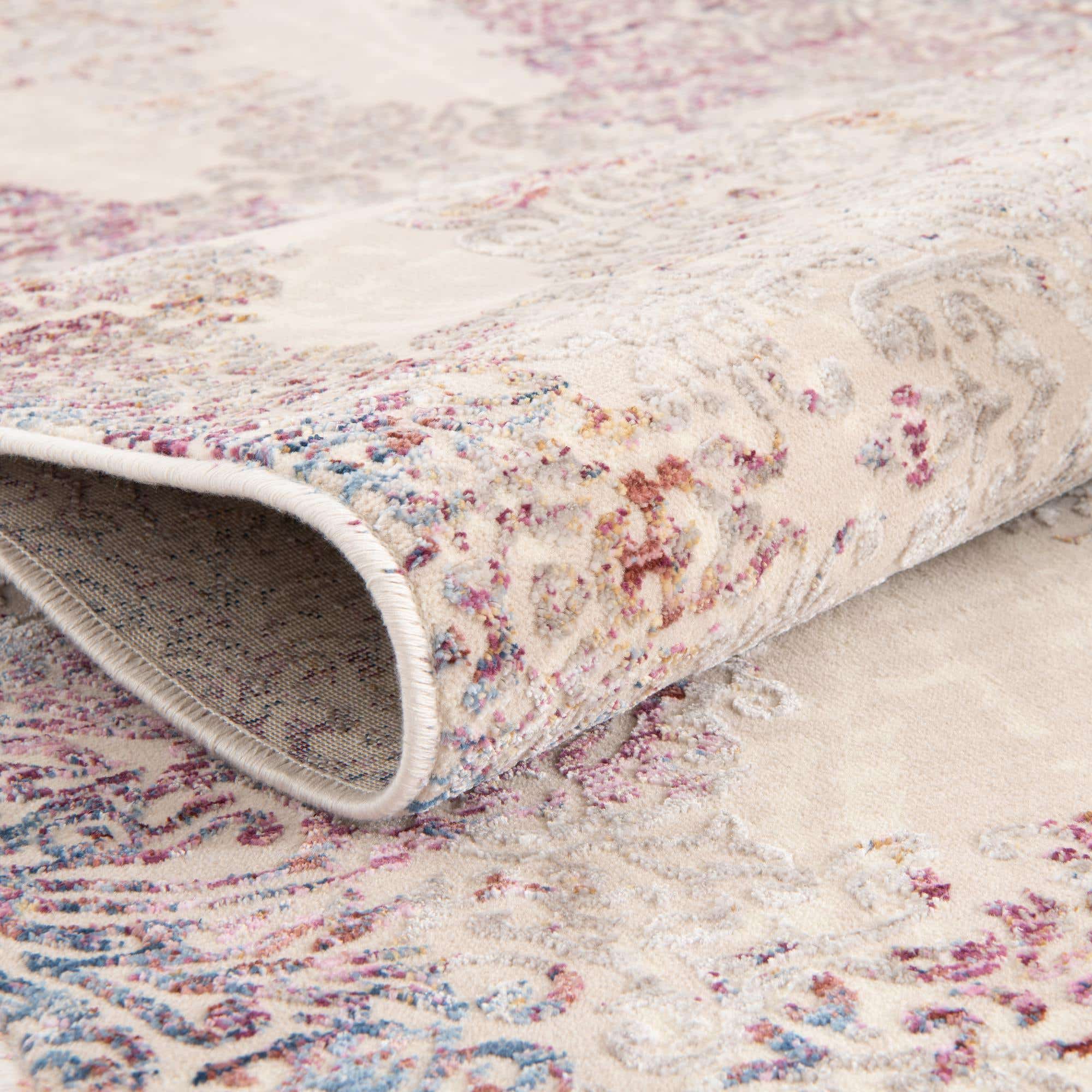 Rugs.com Deepa Collection Rug – 9' x 12' Ivory Medium Rug Perfect For Living Rooms, Large Dining Rooms, Open Floorplans