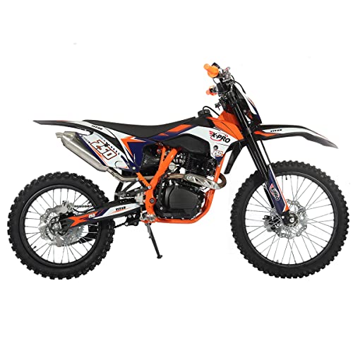 X-PRO 250cc Dirt Bike with LED Light Zongshen Engine Pit Bike Gas Dirt Bikes Adult Pitbike, Big 21"/18" Wheels!