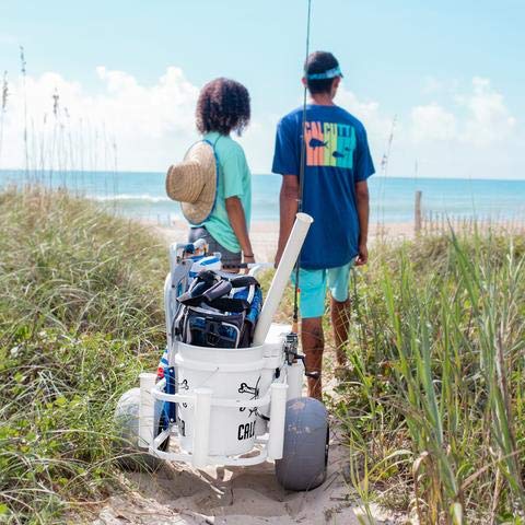Sea Striker Balloon Tire Surf and Beach Cart - Outdoor Fishing Rolling Wheel Wagon