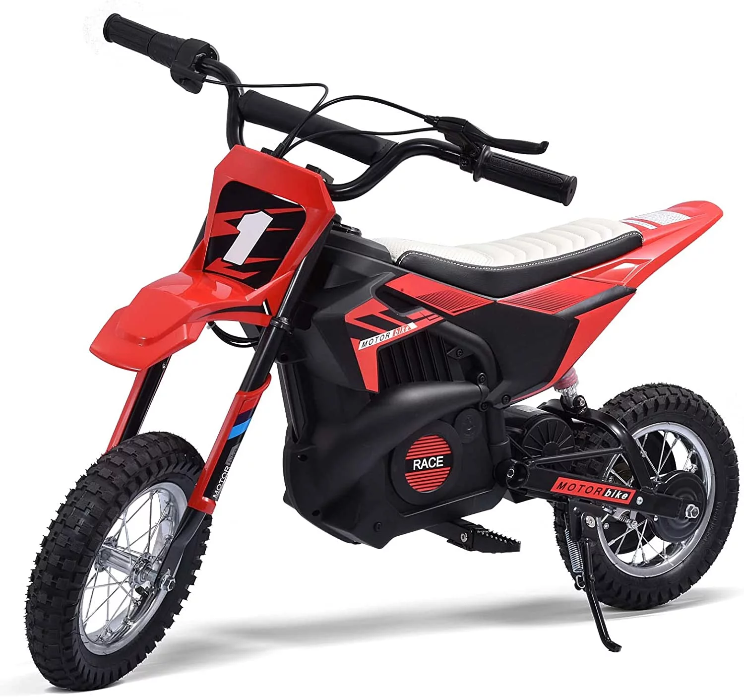 Blitzshark 24V Kids Electric Dirt Bike 250W off-Road Bike for Ages 13+, with Rubber Tire, Suspension & Leather Seat
