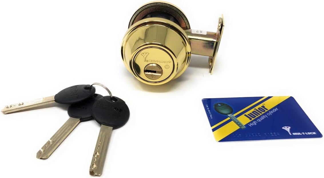 Mul-T-Lock Cronus High Security Grade 2 Single Cylinder Dead-Bolt w/Thumb Turn 2-3/8 or 2-3/4 Adjustable Backset for Commercial And Residential Metal