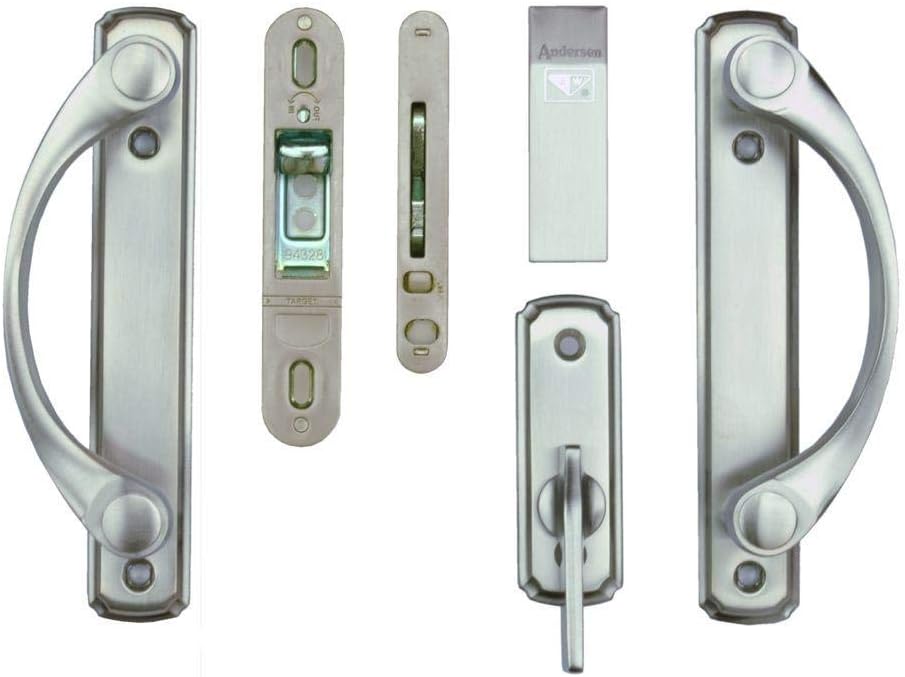 Andersen Newbury 2-panel Gliding Door Hardware Set in Satin Nickel