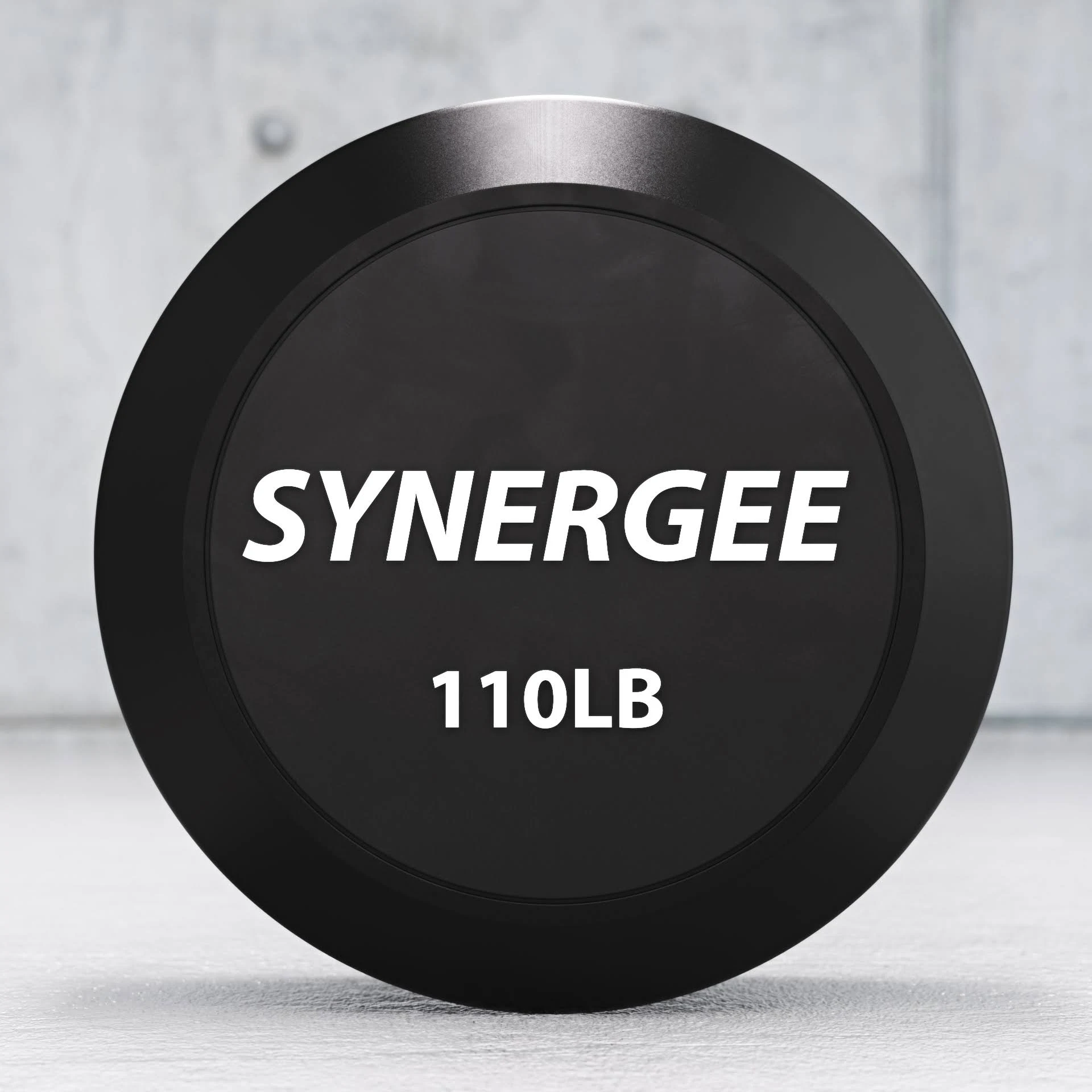 Synergee 110lb Fixed Easy Curl Bar Straight Steel Bar Rubber Weight.