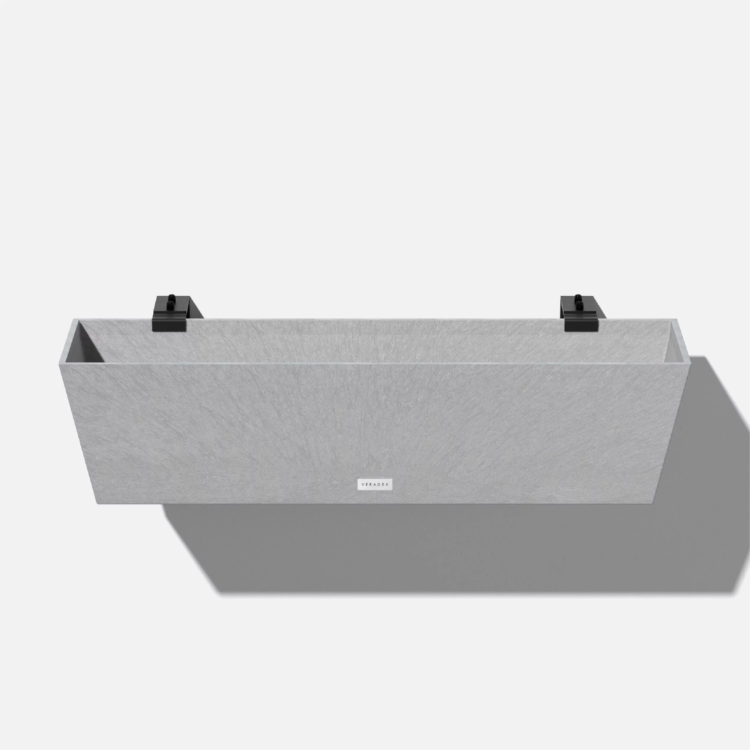 Veradek Pure Series Railing 36" Plastic Planter - Gray