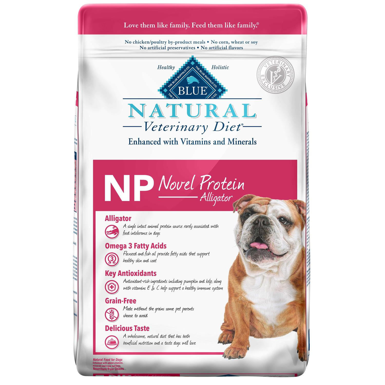 Blue Buffalo Natural Veterinary Diet NP Novel Protein-Alligator Dry Dog Food - Pet Supplies online store