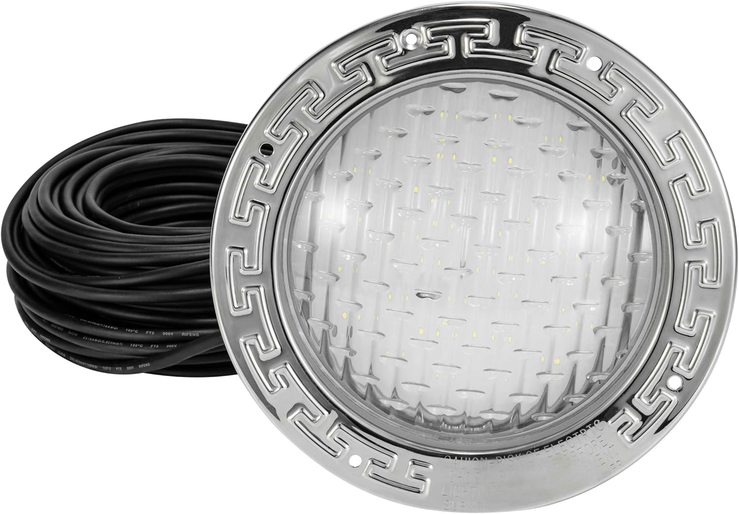 HQUA PN01 120V AC LED Inground Pool Light, 10 Inch 35W 3000lm (300W Incandescent Equivalent), with 100 Feet Cord, Transformer Included