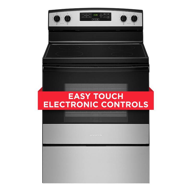 30 in. 4-Element Freestanding Electric Range in Stainless Steel
