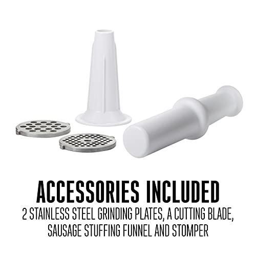 Weston Electric Meat Grinder & Sausage Stuffer, #12 750 Watt, 1 HP Motor, Grinds 4 lbs Per Minute, Includes Stainless Steel Grinding Plates