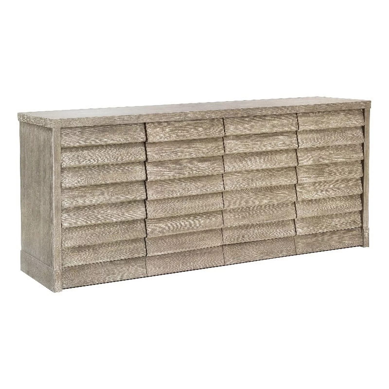 4 Door Wood Credenza with Storage in Natural Sand Finish by Pulaski Furniture