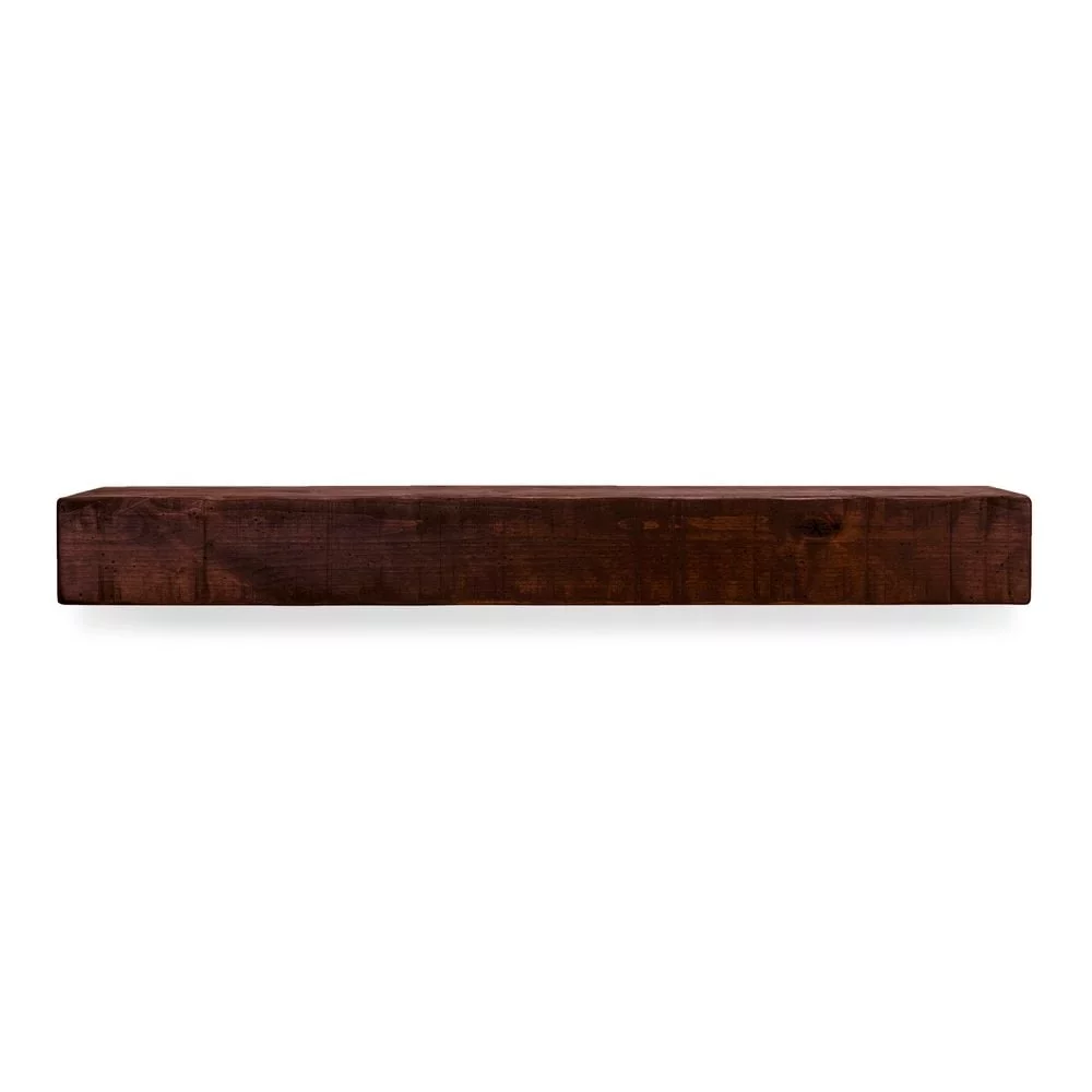 Dogberry Collections Rustic Fireplace Mantel Shelf Silverwood 48" Wood Finish Wood, Solid Wood Western, Rustic Wall Mounted, Mantel