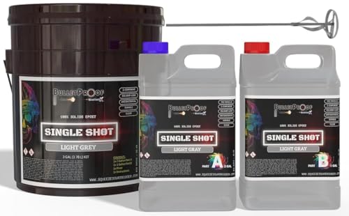 BP Resins: Single Shot |100% Solids Epoxy Resin Kit (3 Gallon) Solvent-Less, Two Component Gloss Coat Finish- Low VOC! Industrial Use, Garages