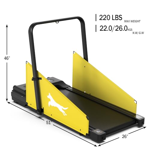 Dog Treadmill for Small & Medium Dogs, Indoor Pet Dog Running Machine with LCD Display, Fitness Treadmill for Dogs
